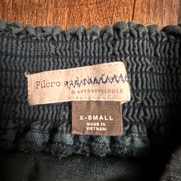 Pilcro Anthropologie Teal Amora Tie Waist Skirt with Bow - Picture 4 of 4